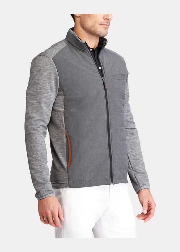 Ralph Lauren Paneled Stretch Terry Jacket Šedé | AMw1iAvL