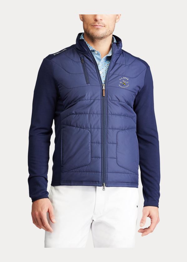 Ralph Lauren Paneled Stretch Terry Jacket Tmavě Blankyt | XydQvJgz