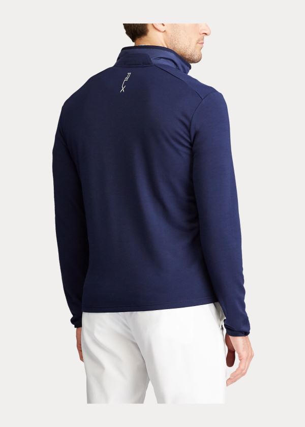 Ralph Lauren Paneled Stretch Terry Jacket Tmavě Blankyt | XydQvJgz