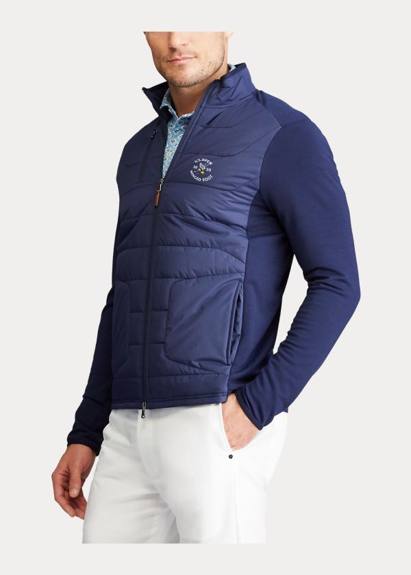Ralph Lauren Paneled Stretch Terry Jacket Tmavě Blankyt | XydQvJgz