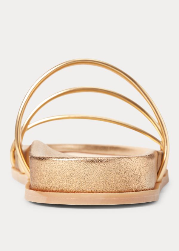 Ralph Lauren Pantofle Sandal Zlaté | JXfdhSDy