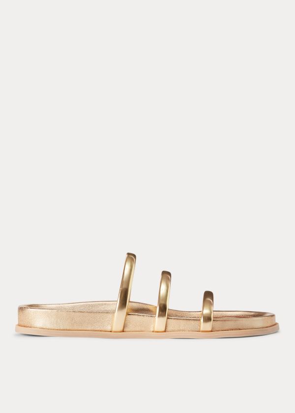 Ralph Lauren Pantofle Sandal Zlaté | JXfdhSDy