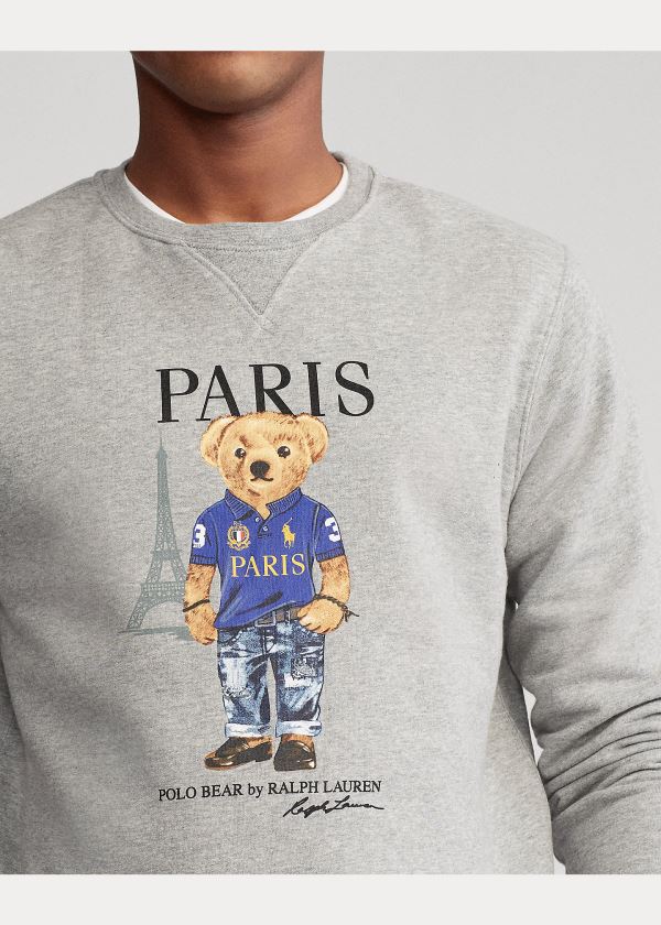 Ralph Lauren Paris Bear Fleece Sweatshirt Šedé Viacfarebný | xGw1oBtv