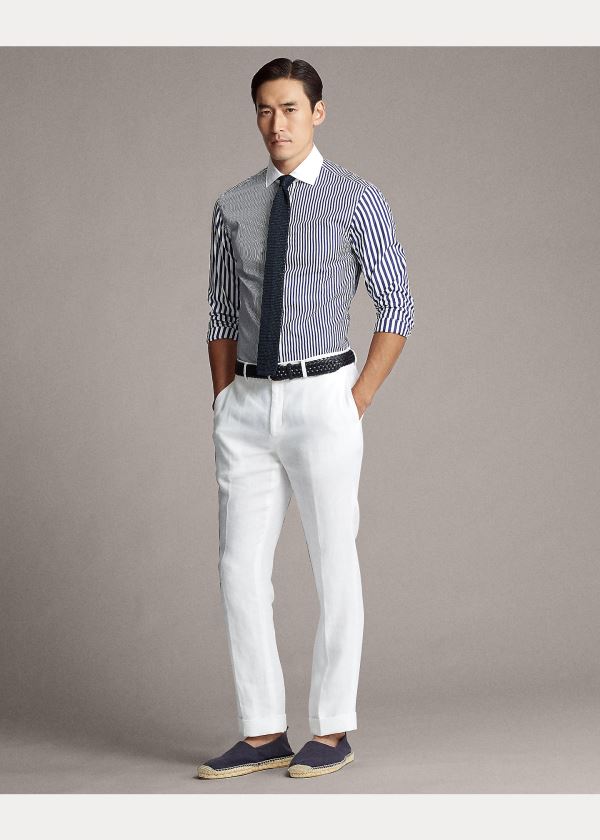 Ralph Lauren Patchwork Bengal-Stripe Shirt Šedé Blankyt | 9F7b1h0k