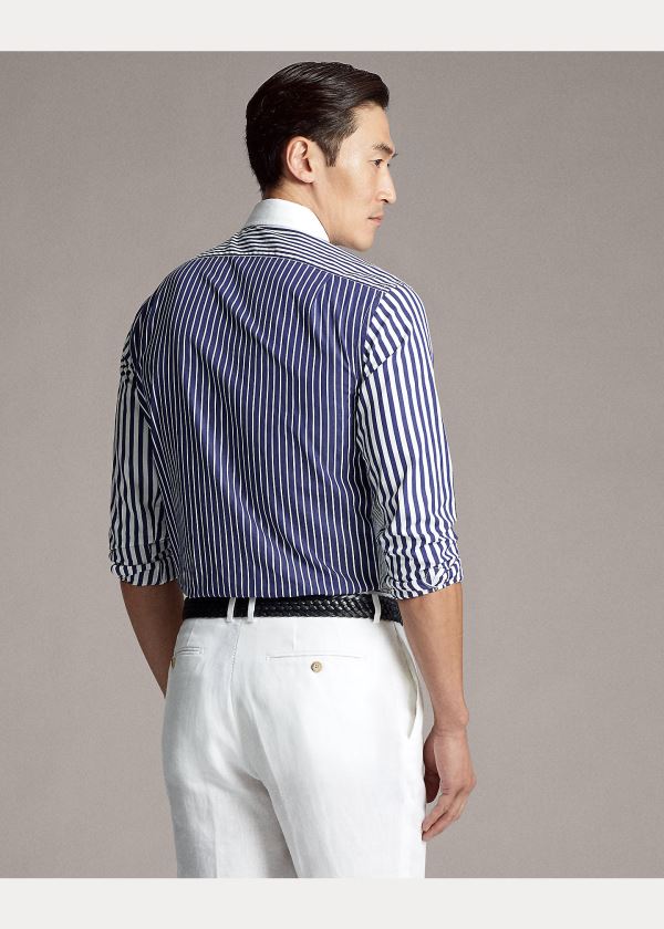 Ralph Lauren Patchwork Bengal-Stripe Shirt Šedé Blankyt | 9F7b1h0k