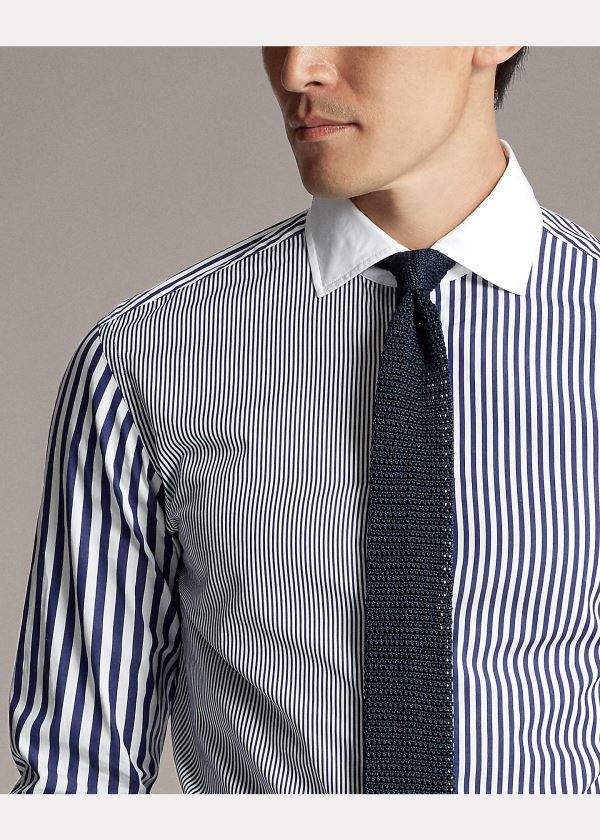 Ralph Lauren Patchwork Bengal-Stripe Shirt Šedé Blankyt | 9F7b1h0k