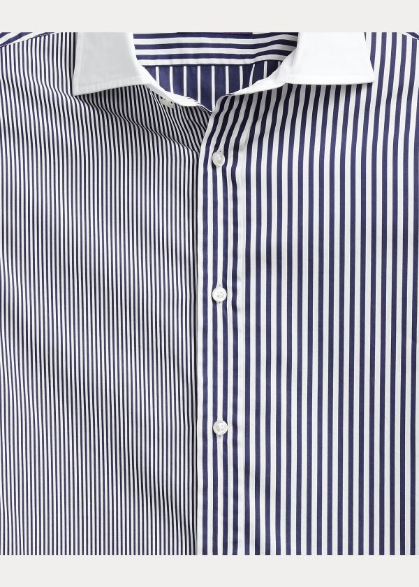 Ralph Lauren Patchwork Bengal-Stripe Shirt Šedé Blankyt | 9F7b1h0k