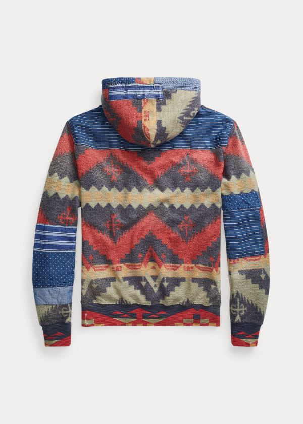 Ralph Lauren Patchwork Fleece Hoodie Viacfarebný | zmHs1WMY