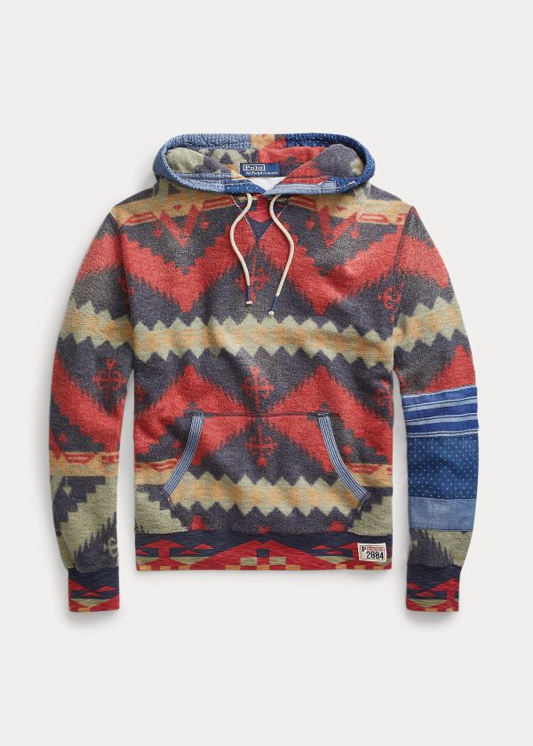 Ralph Lauren Patchwork Fleece Hoodie Viacfarebný | zmHs1WMY