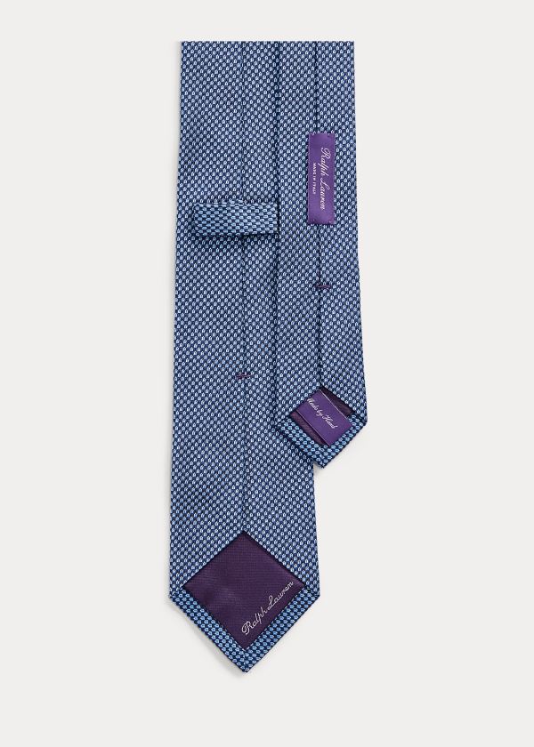 Ralph Lauren Patterned Silk Tie Tmavě Blankyt Blankyt | 4zZFCgwj