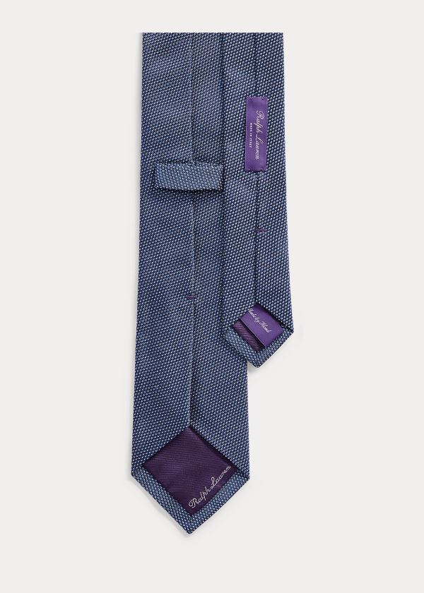Ralph Lauren Patterned Silk Tie Tmavě Blankyt Blankyt | LTUc2o7W