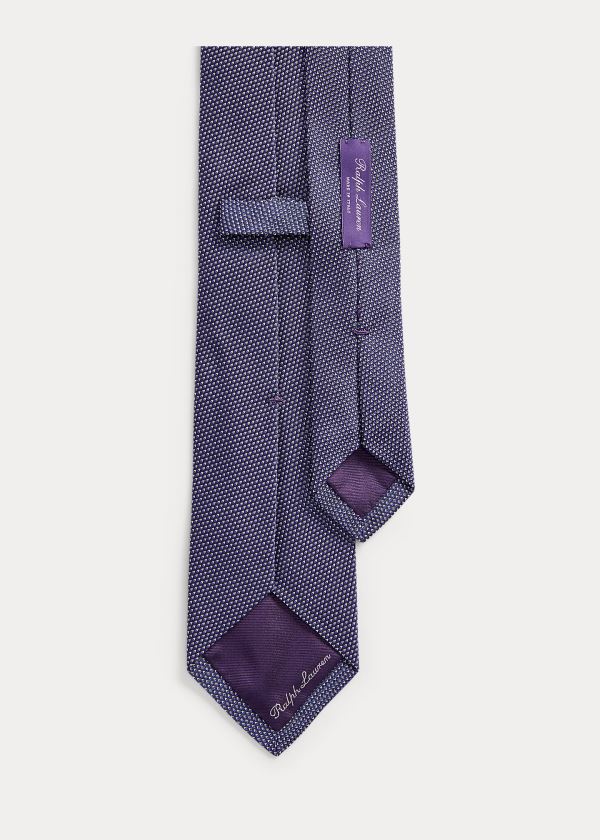 Ralph Lauren Patterned Silk Tie Tmavě Blankyt Fialové | ie8K6lmY