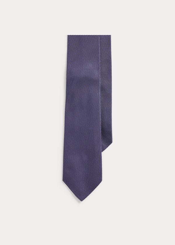 Ralph Lauren Patterned Silk Tie Tmavě Blankyt Fialové | ie8K6lmY