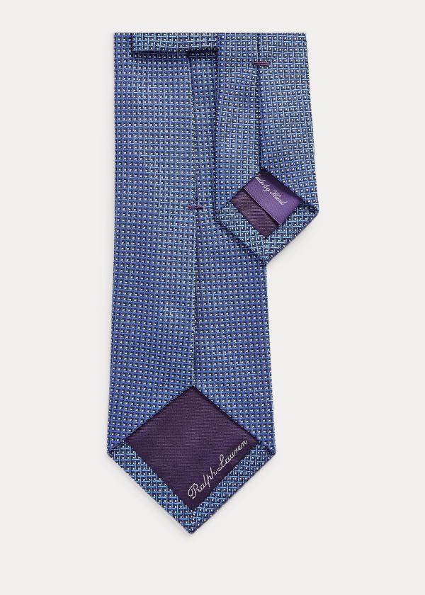 Ralph Lauren Patterned Silk Tie Tmavě Blankyt Blankyt | v0mgP1ML