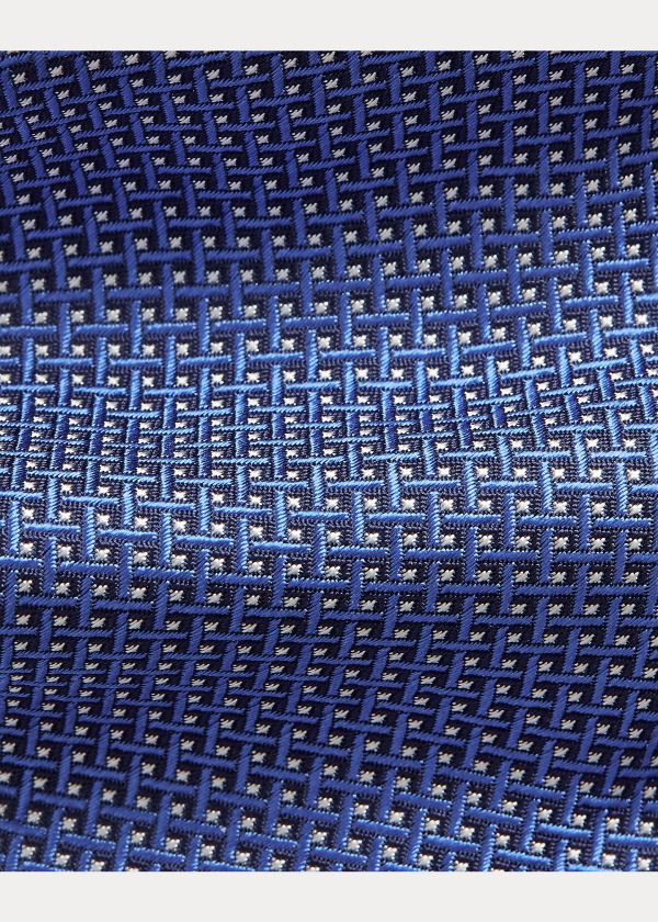 Ralph Lauren Patterned Silk Tie Tmavě Blankyt Blankyt | v0mgP1ML