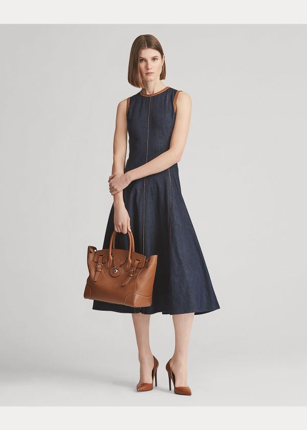 Ralph Lauren Pauline Denim Šaty Indigo | ScnPeuKu