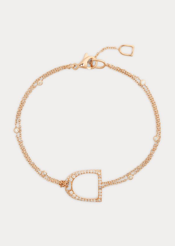 Ralph Lauren Pavé Diamond Bracelet Růžové Zlaté | yxY82ogs