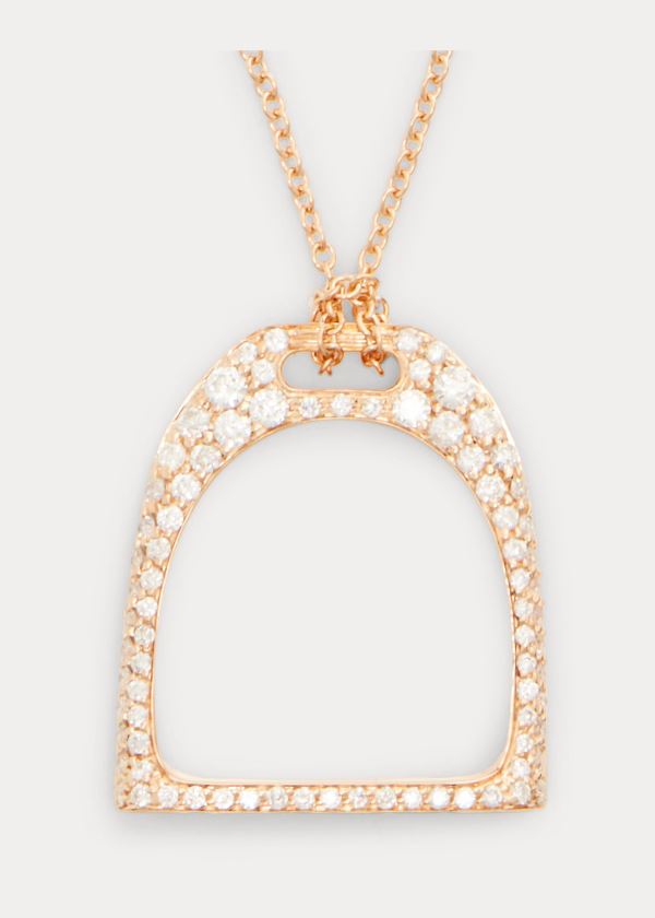 Ralph Lauren Pavé Diamond Necklace Růžové Zlaté | t9dRR1e5