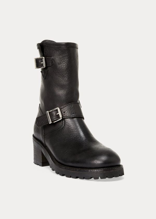 Ralph Lauren Payge Vachetta Læder Boot Černé | lJoaFEcg