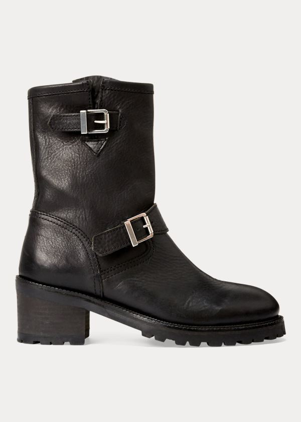 Ralph Lauren Payge Vachetta Læder Boot Černé | lJoaFEcg