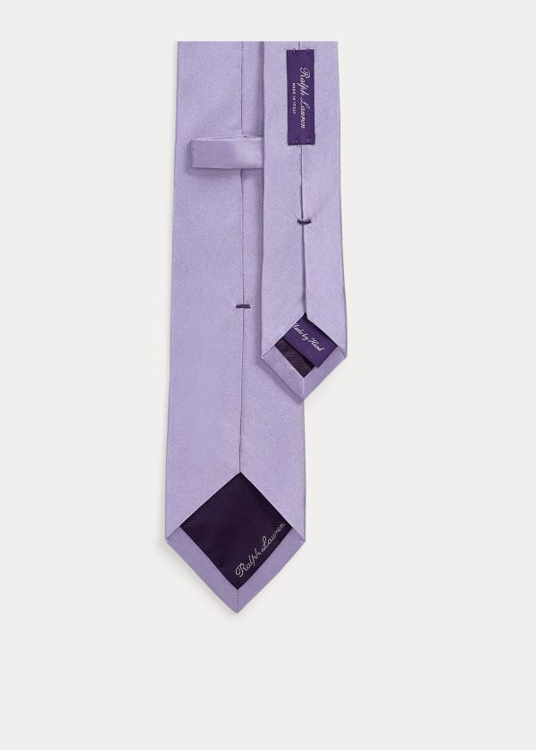 Ralph Lauren Peau de Soie Narrow Tie Fialové | MW8wMvC4