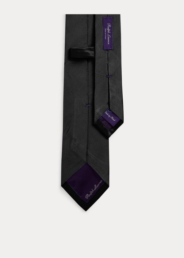 Ralph Lauren Peau de Soie Narrow Tie Černé | Gg2HlAsB