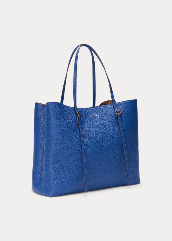 Ralph Lauren Pebbled Læder Lennox Tote Královská Modrá Blankyt | oUULQ7aH