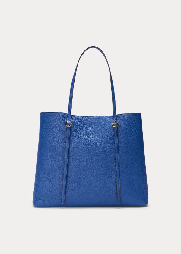Ralph Lauren Pebbled Læder Lennox Tote Královská Modrá Blankyt | oUULQ7aH