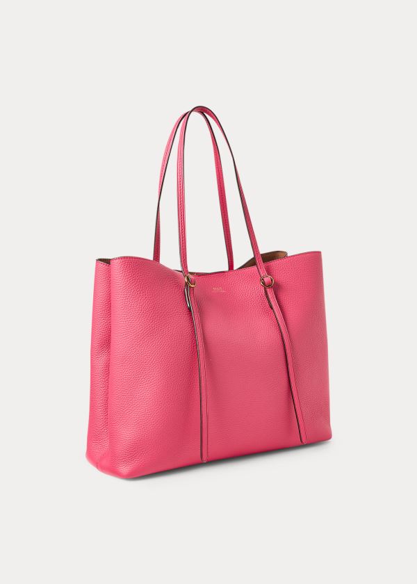 Ralph Lauren Pebbled Læder Lennox Tote Růžové | uxbwRNEb