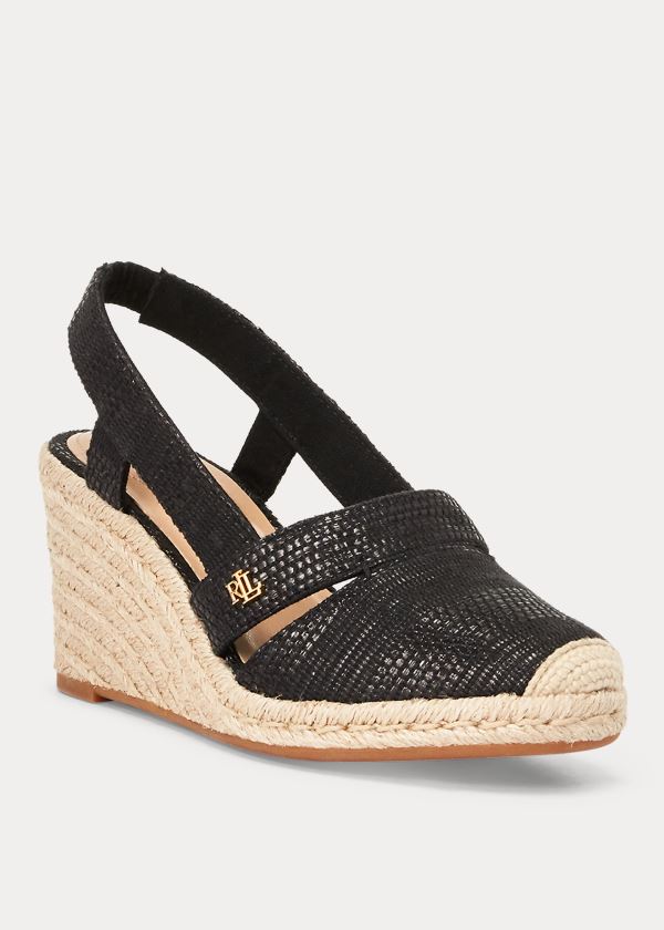Ralph Lauren Penelopie Espadrilky Černé | Noocjzvp