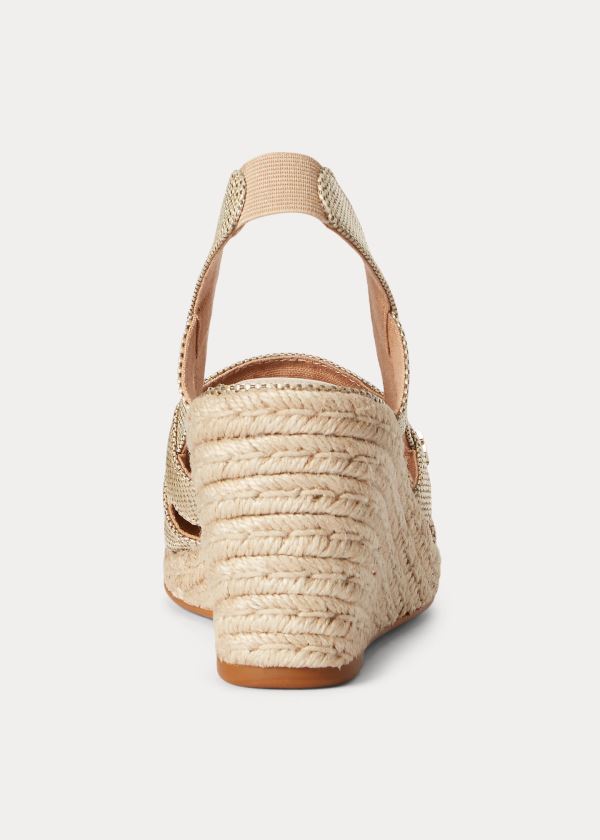 Ralph Lauren Penelopie Metallic Espadrilky Béžový | cenLWlzH