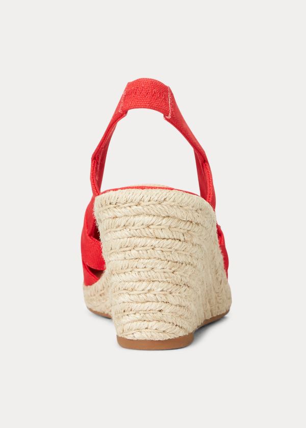 Ralph Lauren Penelopie Platene Espadrilky Červené | RDJBX6tH