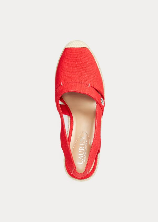 Ralph Lauren Penelopie Platene Espadrilky Červené | RDJBX6tH