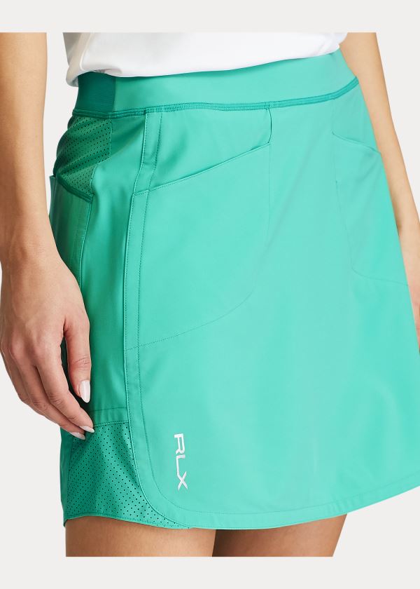 Ralph Lauren Perforated Stretch Golfové Skort Zelene | 1y82il6j