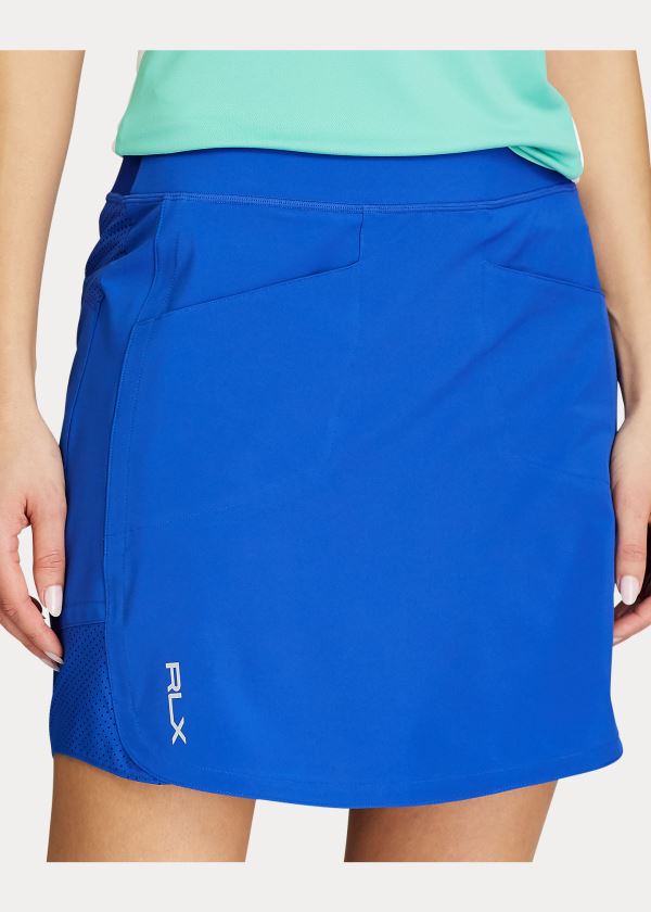 Ralph Lauren Perforated Stretch Golfové Skort Královská Modrá Blankyt | bGPBGqco