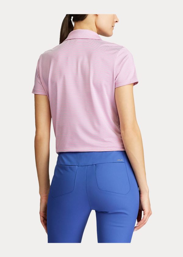 Ralph Lauren Performance Golfové Polo Růžové Bílé | DQnRChN7