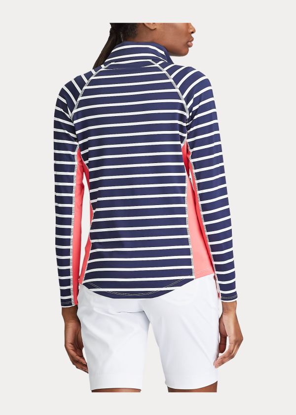 Ralph Lauren Performance Golfové Quarter-Zip Tmavě Blankyt Bílé | O9GDlxFd