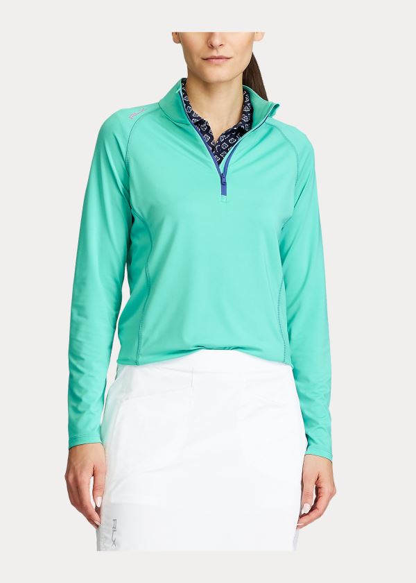 Ralph Lauren Performance Golfové Quarter-Zip Zelene | mQp3tPTG