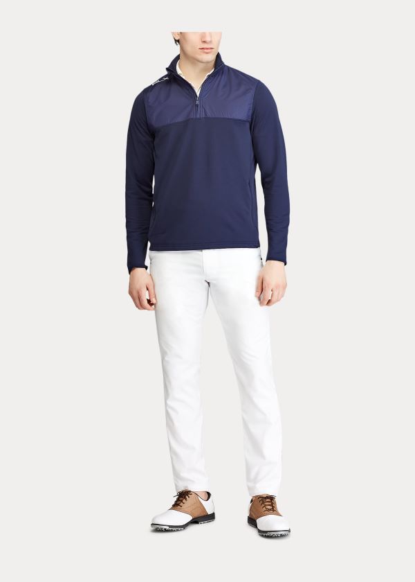 Ralph Lauren Performance Hybridní Pullover Tmavě Blankyt | I20eOWVS