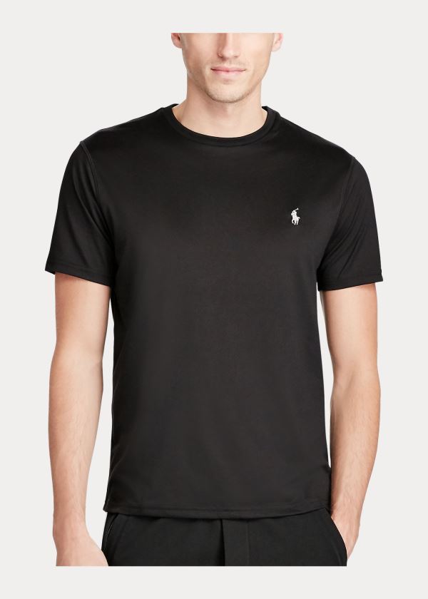 Ralph Lauren Performance Jersey T-Shirt Černé | E5BKyzu9