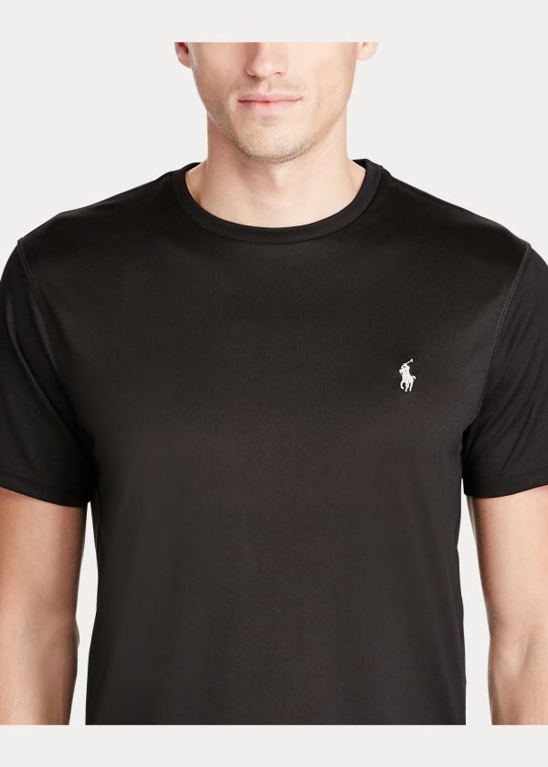 Ralph Lauren Performance Jersey T-Shirt Černé | E5BKyzu9