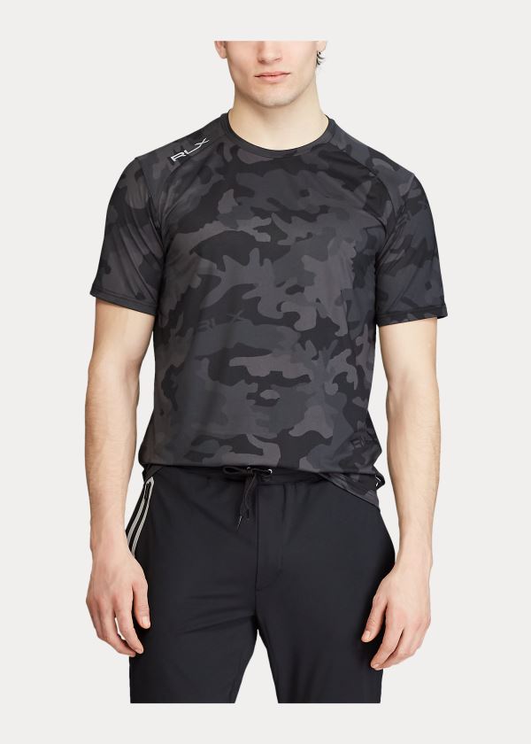 Ralph Lauren Performance Jersey T-Shirt Černé Maskáčové | jsvF3gBL
