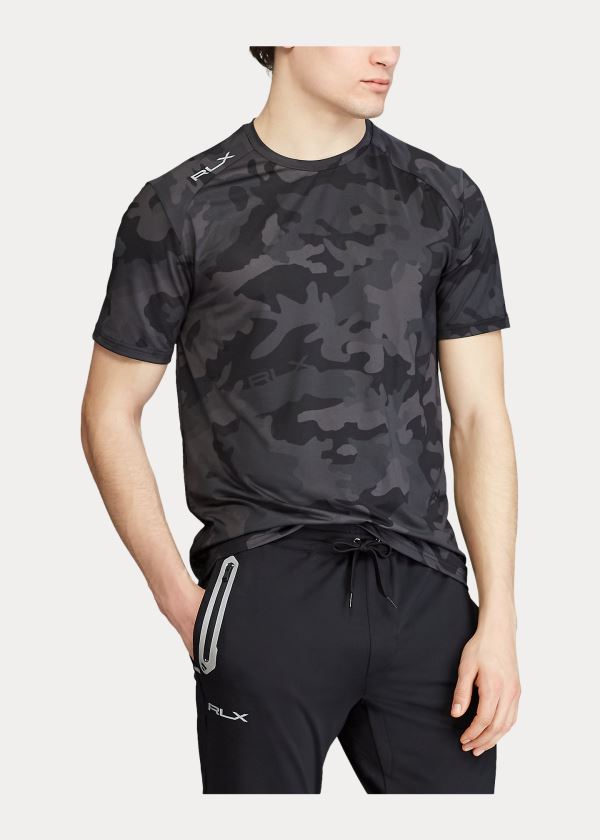 Ralph Lauren Performance Jersey T-Shirt Černé Maskáčové | jsvF3gBL