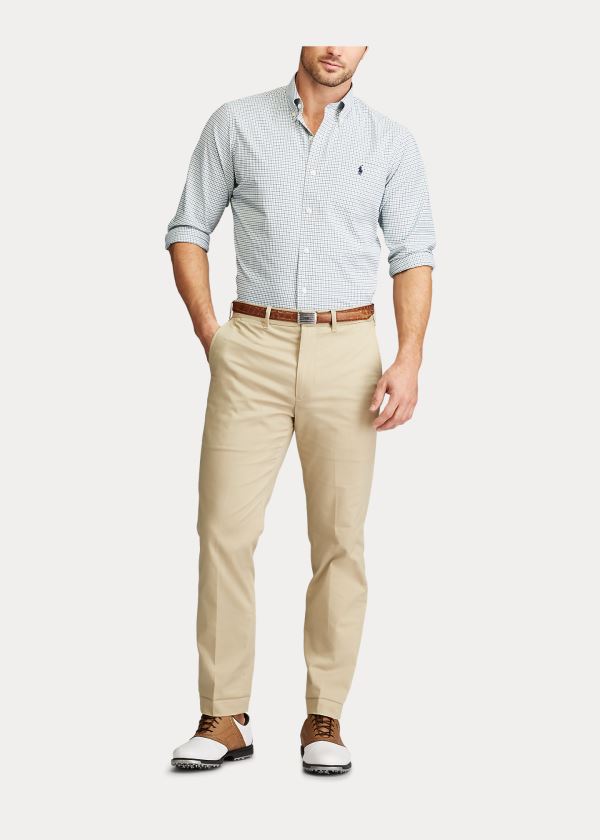 Ralph Lauren Performance Oxford Golfové Shirt Zelene Tmavě Blankyt Viacfarebný | RCX2nzFW