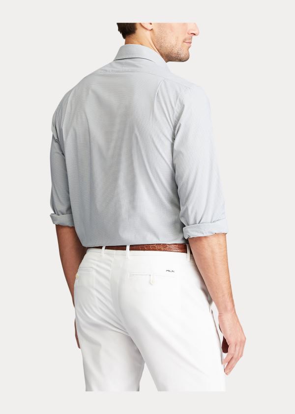 Ralph Lauren Performance Stretch Shirt Šedé Bílé | VbymHDU6