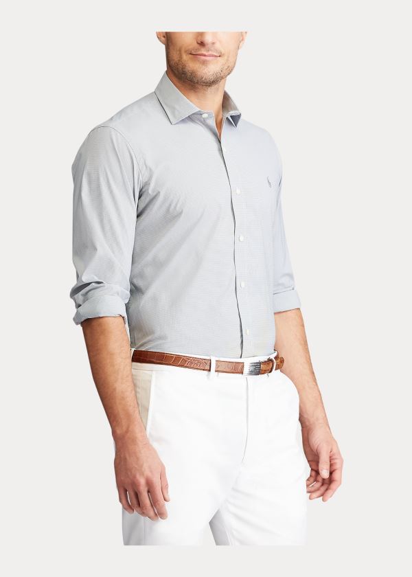 Ralph Lauren Performance Stretch Shirt Šedé Bílé | VbymHDU6