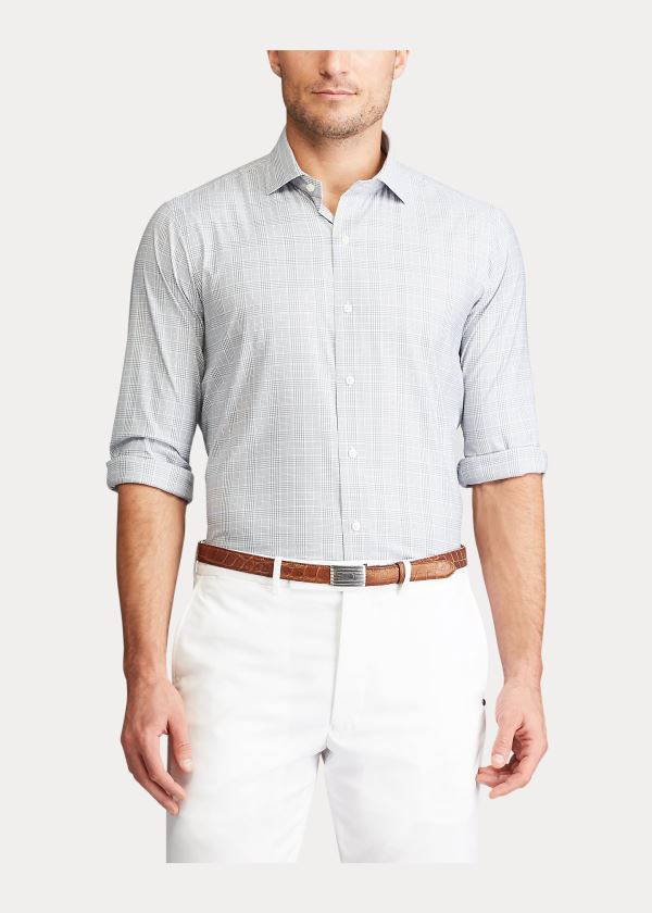 Ralph Lauren Performance Twill Shirt Šedé Fialové | l2hI3ttD