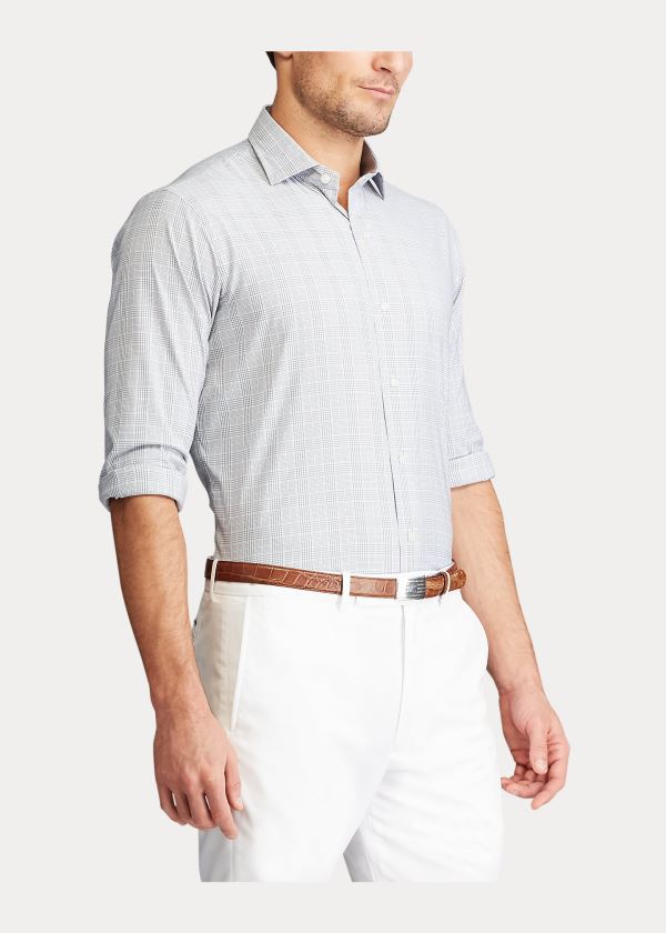 Ralph Lauren Performance Twill Shirt Šedé Fialové | l2hI3ttD