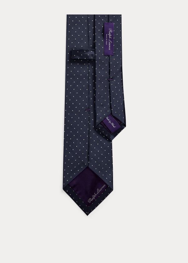 Ralph Lauren Pin Dot Peau de Soie Tie Tmavě Tmavě Blankyt | Jb3TRD2l