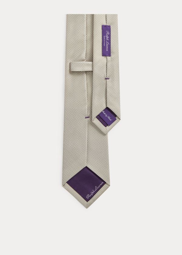 Ralph Lauren Pin Dot Silk Foulard Tie Šedé | 9nS8RbKW